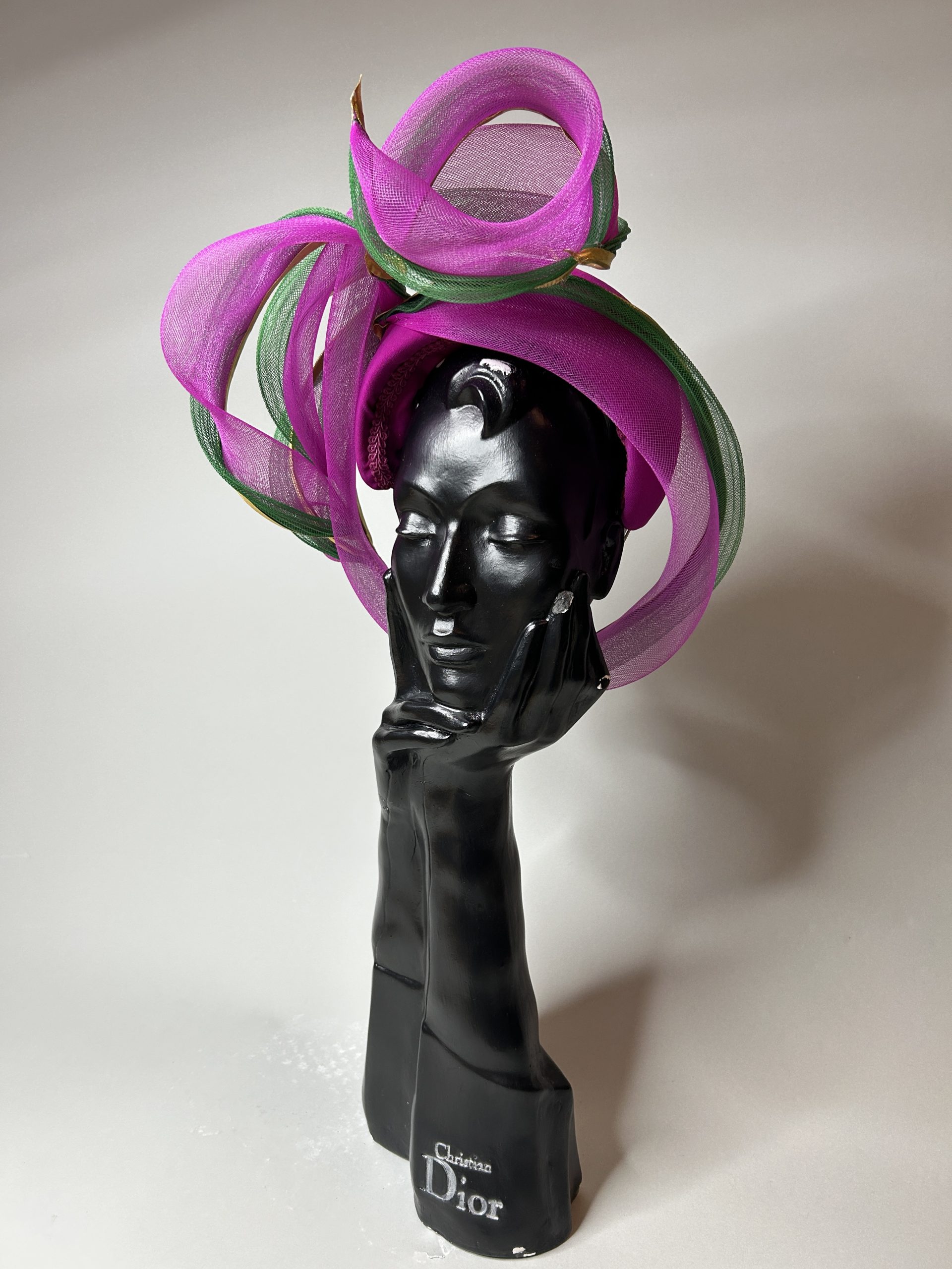Magenta, Green & Gold Headpiece