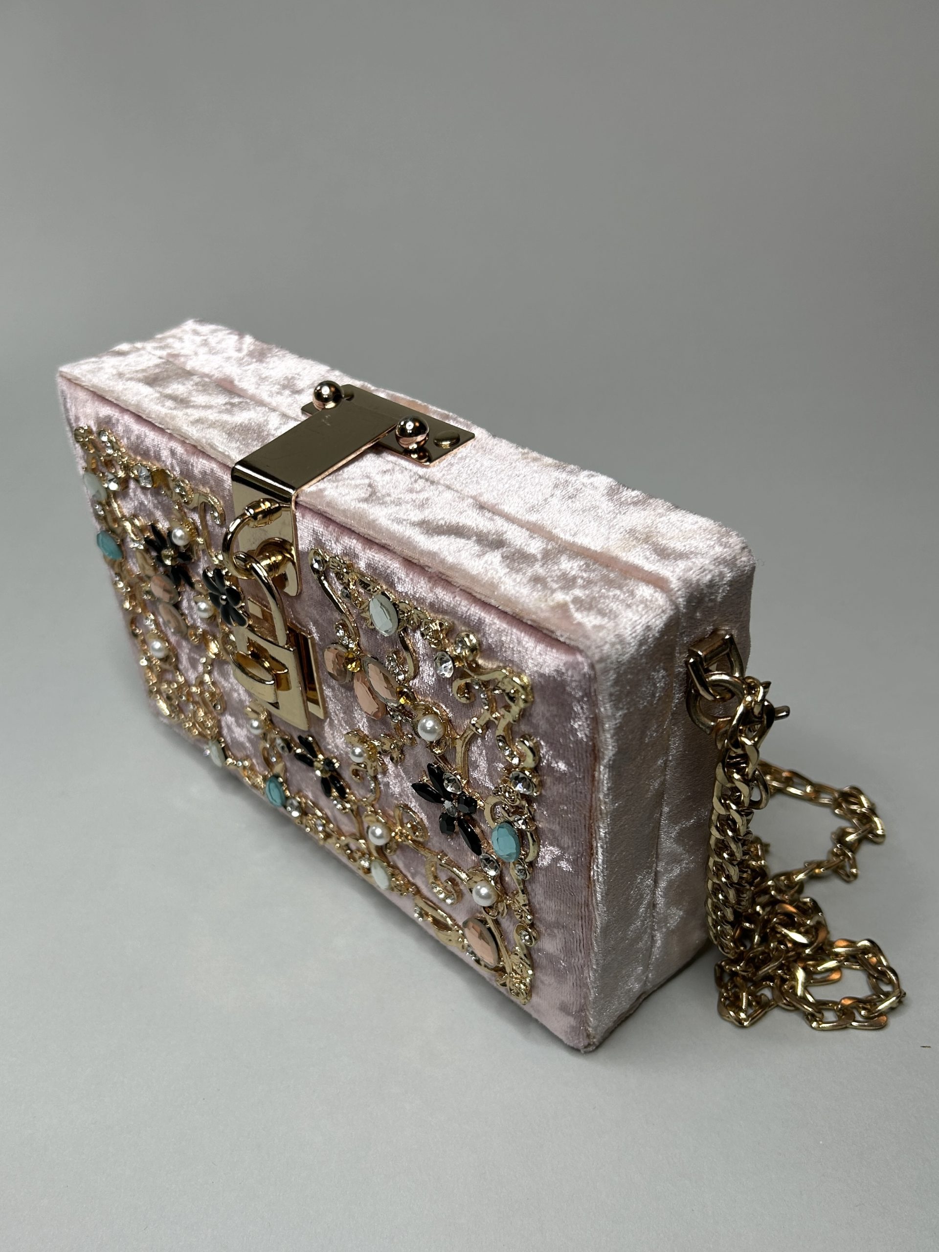 Pink Embellished Box Bag