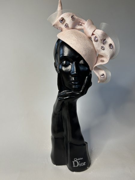 Light Pink Straw Beret